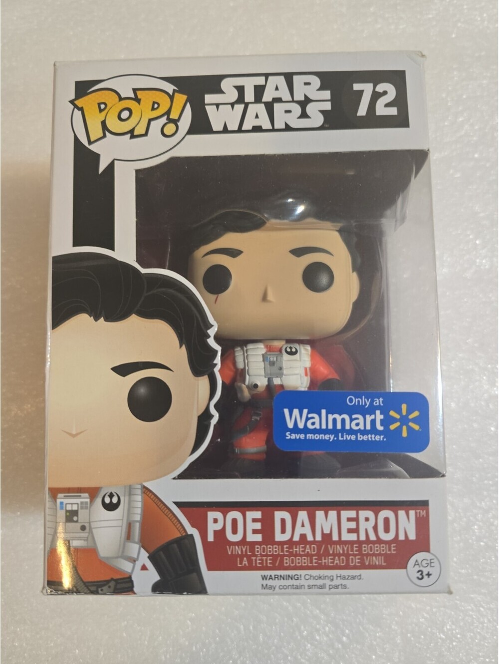 Funko Pop! Star Wars The Force Awakens 72 Poe Dameron Walmart Exclusive Vaulted